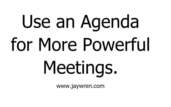 Use an Agenda for More Powerful Meetings