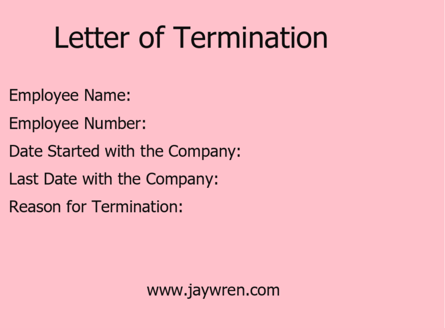 Letter of Termination Why Were You Fired?