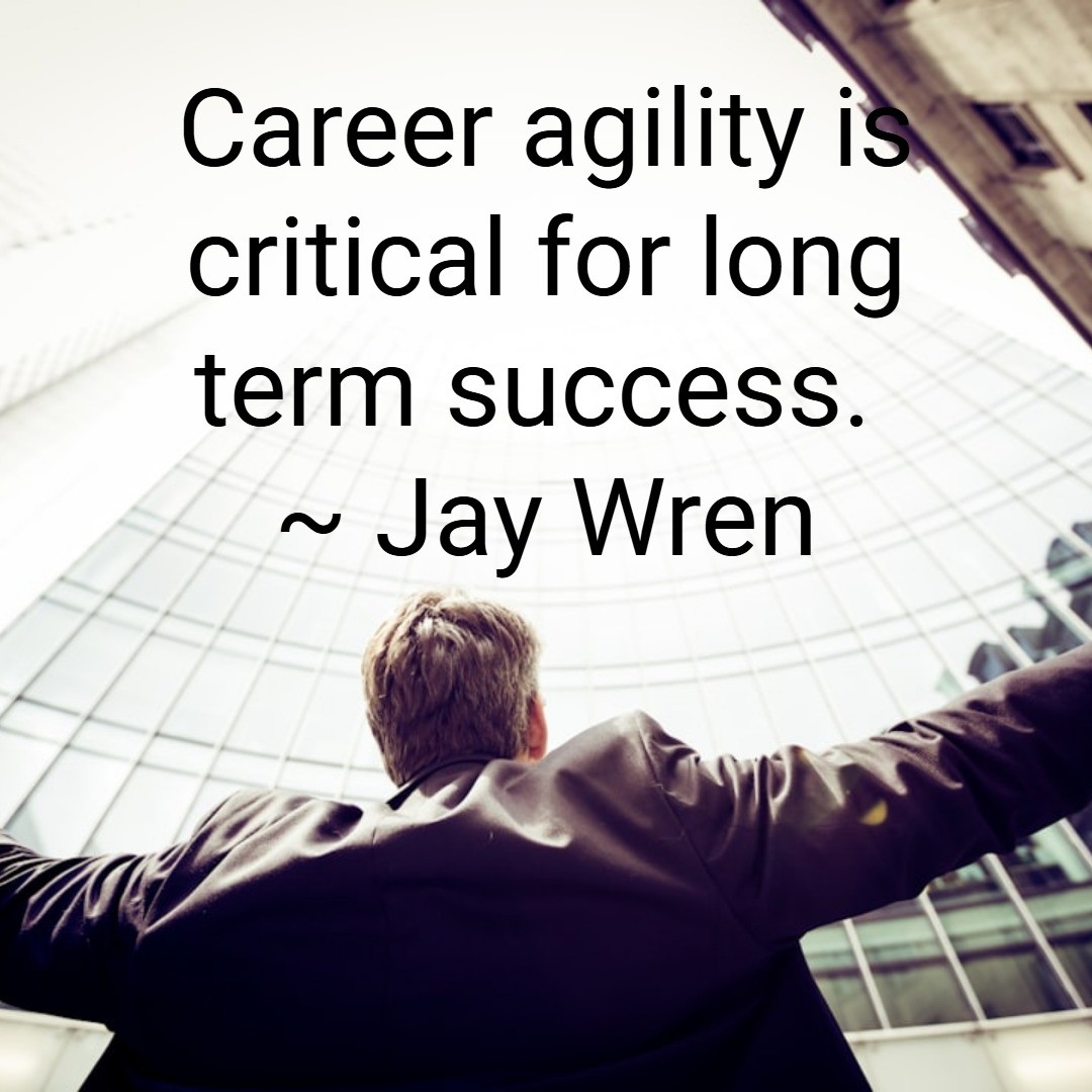 Career agility is critical for long term success. ~ Jay Wren